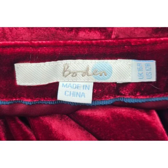 Women's - Boden Lorna Velvet Pencil Skirt, Size 12 - Picture 5 of 7